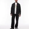 Topman Oversized Fit Full Zip Smart Jersey With Pockets In Black - BLACK For Men -Daily Wardrobe Shop 205932343 1 black