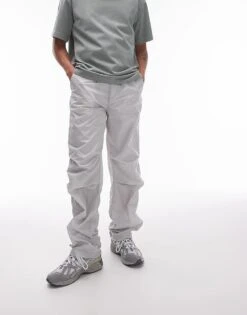 Topman Loose Trousers In Grey For Men -Daily Wardrobe Shop 205959413 2