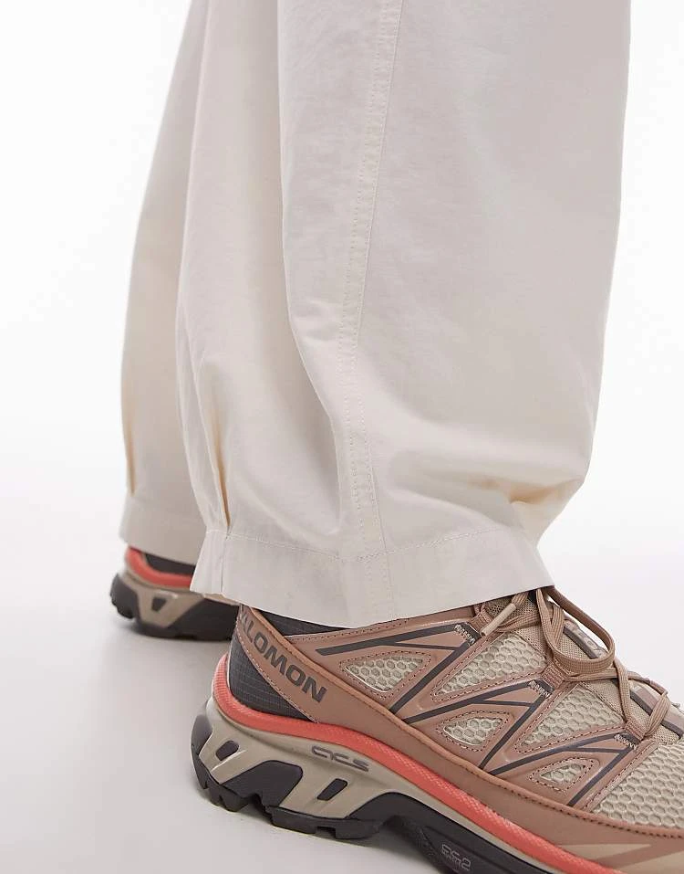 Topman Wide Leg Cotton Trousers In Off White For Men Ecru 5 Topman Wide Leg Cotton Trousers In Off White For Men Ecru - Image 3