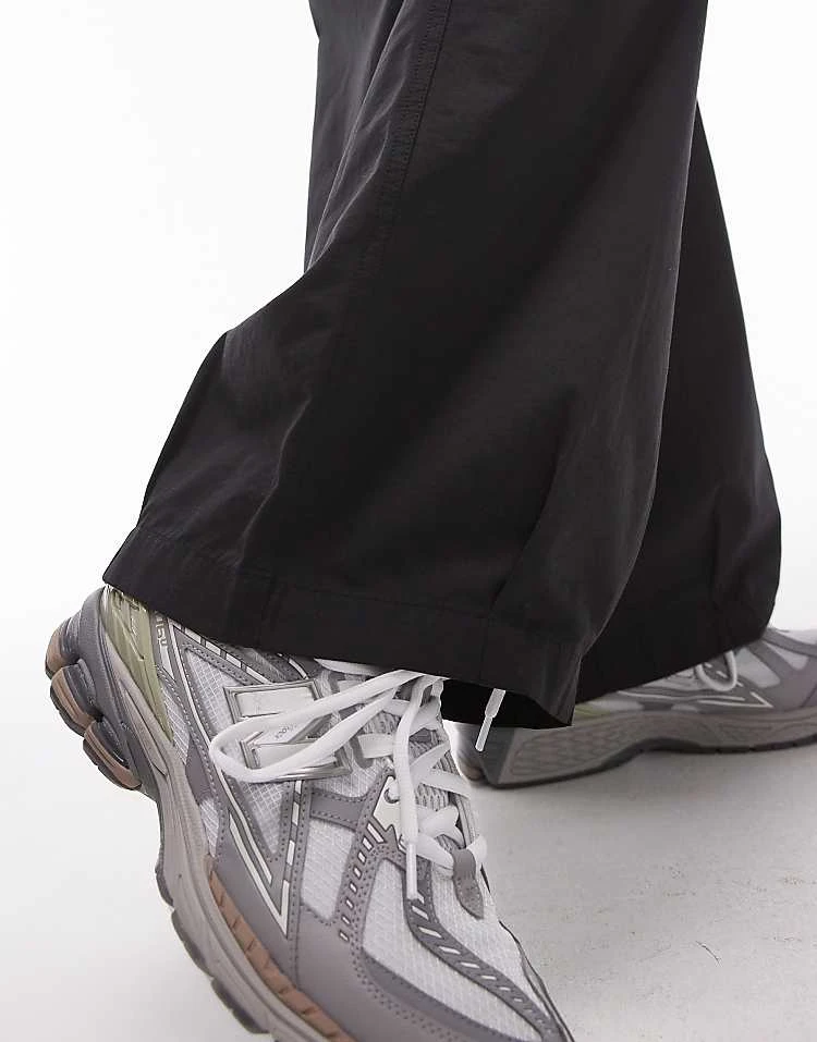 Topman Wide Leg Cotton Trousers In Black For Men 4 Topman Wide Leg Cotton Trousers In Black For Men - Image 2