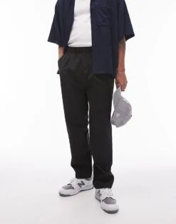 Topman Tapered Trousers In Black For Men 9 Topman Tapered Trousers In Black For Men -Daily Wardrobe Shop 205959787 2