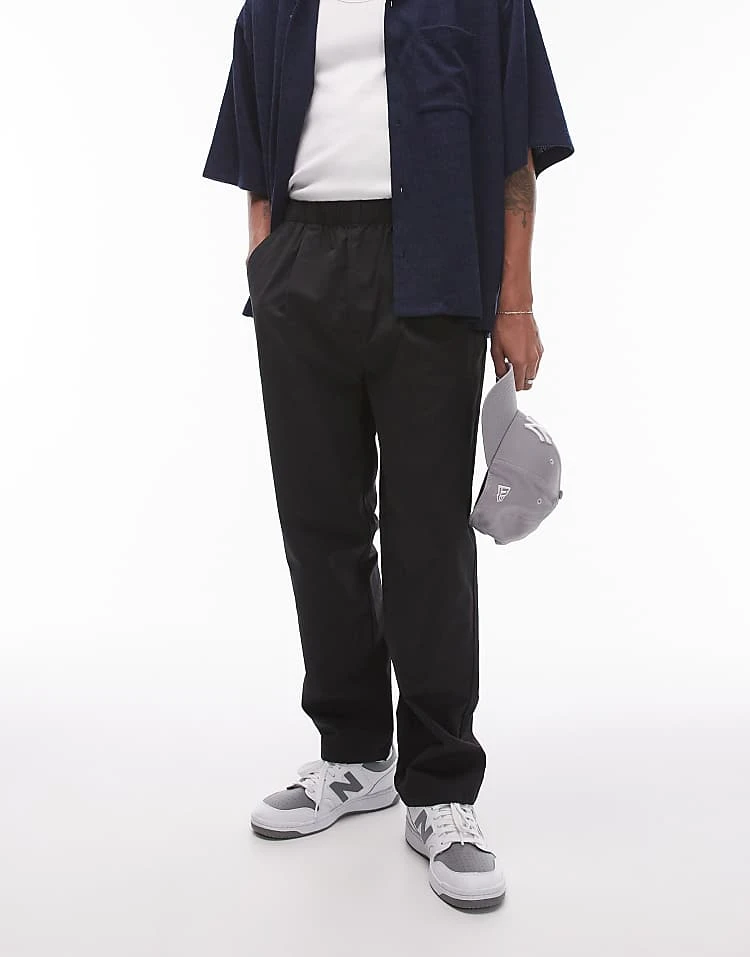 Topman Tapered Trousers In Black For Men 4 Topman Tapered Trousers In Black For Men - Image 2