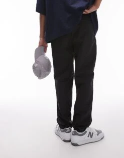 Topman Tapered Trousers In Black For Men 10 Topman Tapered Trousers In Black For Men -Daily Wardrobe Shop 205959787 3