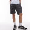 Topman Oversized Plisse Short In Charcoal For Men -Daily Wardrobe Shop 205966168 1 charcoal
