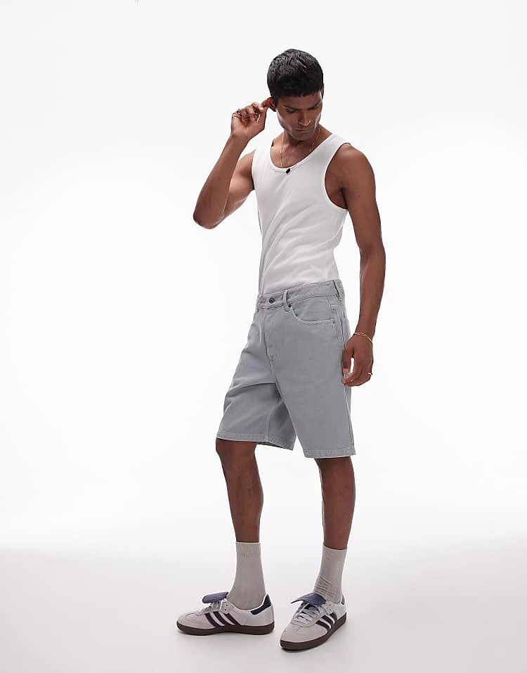 Topman Relaxed Short In Sage For Men Khaki 7 Topman Relaxed Short In Sage For Men Khaki - Image 5