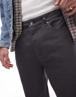Topman Straight Canvas Trousers In Charcoal For Men 10 Topman Straight Canvas Trousers In Charcoal For Men -Daily Wardrobe Shop 205975170 3