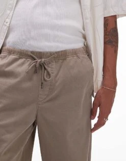 Topman Straight Trousers In Khaki For Men -Daily Wardrobe Shop 205975194 5