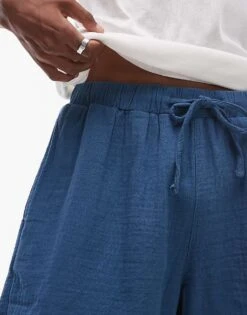 Topman Washed Shorts In Blue For Men -Daily Wardrobe Shop 205975226 5