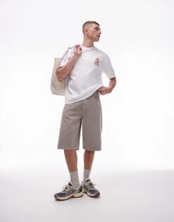 Topman Jort Short In Stone For Men