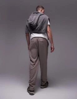 Topman Taper Plisse Trouser In Stone For Men 10 Topman Taper Plisse Trouser In Stone For Men -Daily Wardrobe Shop 205985279 3