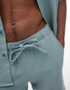 Topman Co-ord Washed Shorts In Sage For Men 12 Topman Co-ord Washed Shorts In Sage For Men -Daily Wardrobe Shop 205987793 5