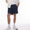 Topman Classic Fit Waffle Short In Navy For Men -Daily Wardrobe Shop 206006263 1 navy