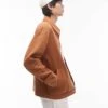 Topman Washed Canvas Jacket In Brown For Men -Daily Wardrobe Shop 206066874 1 brown