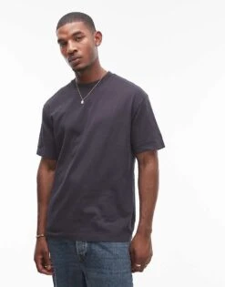 Topman Oversized Fit T-shirt In Washed Black For Men 11 Topman Oversized Fit T-shirt In Washed Black For Men -Daily Wardrobe Shop 206088445 1 black 1