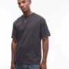 Topman Oversized Fit T-shirt In Washed Black For Men -Daily Wardrobe Shop 206088445 1 black