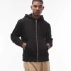 Topman Full Zip Hoodie In Black For Men -Daily Wardrobe Shop 206110766 1 black