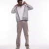 Topman Full Zip Hoodie In Grey Marl For Men -Daily Wardrobe Shop 206110928 1 grey