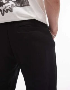 Topman Straight Leg Jogger In Black For Men -Daily Wardrobe Shop 206111854 3