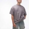 Topman Oversized Drop Shoulder Acid Wash T-shirt In Grey For Men Light Grey 2 Topman Oversized Drop Shoulder Acid Wash T-shirt In Grey For Men Light Grey -Daily Wardrobe Shop 206148139 1 lightgrey