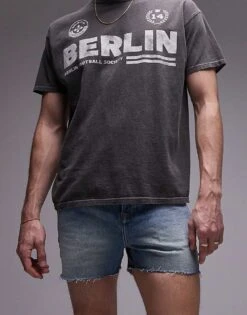 Topman Micro Denim Short With Raw Hem In Light Blue Wash For Men Light Wash 12 Topman Micro Denim Short With Raw Hem In Light Blue Wash For Men Light Wash -Daily Wardrobe Shop 206163379 5