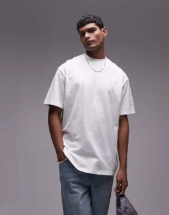 Topman Oversized Fit T-shirt In White For Men