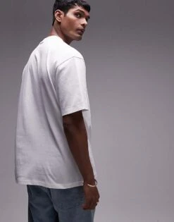 Topman Oversized Fit T-shirt In White For Men -Daily Wardrobe Shop 206184277 3