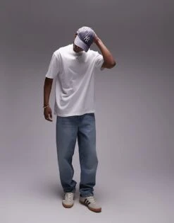 Topman Oversized Fit T-shirt In White For Men -Daily Wardrobe Shop 206184277 4