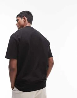 Topman Oversized Fit T-shirt In Black For Men -Daily Wardrobe Shop 206184287 4