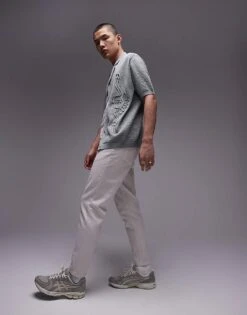 Topman Taper Jeans In Light Grey For Men -Daily Wardrobe Shop 206208366 4