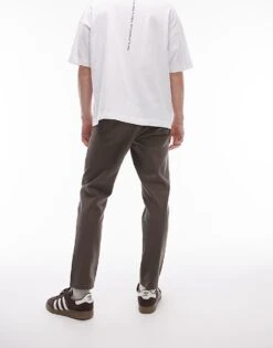 Topman Taper Jeans In Dark Olive For Men -Daily Wardrobe Shop 206208408 4