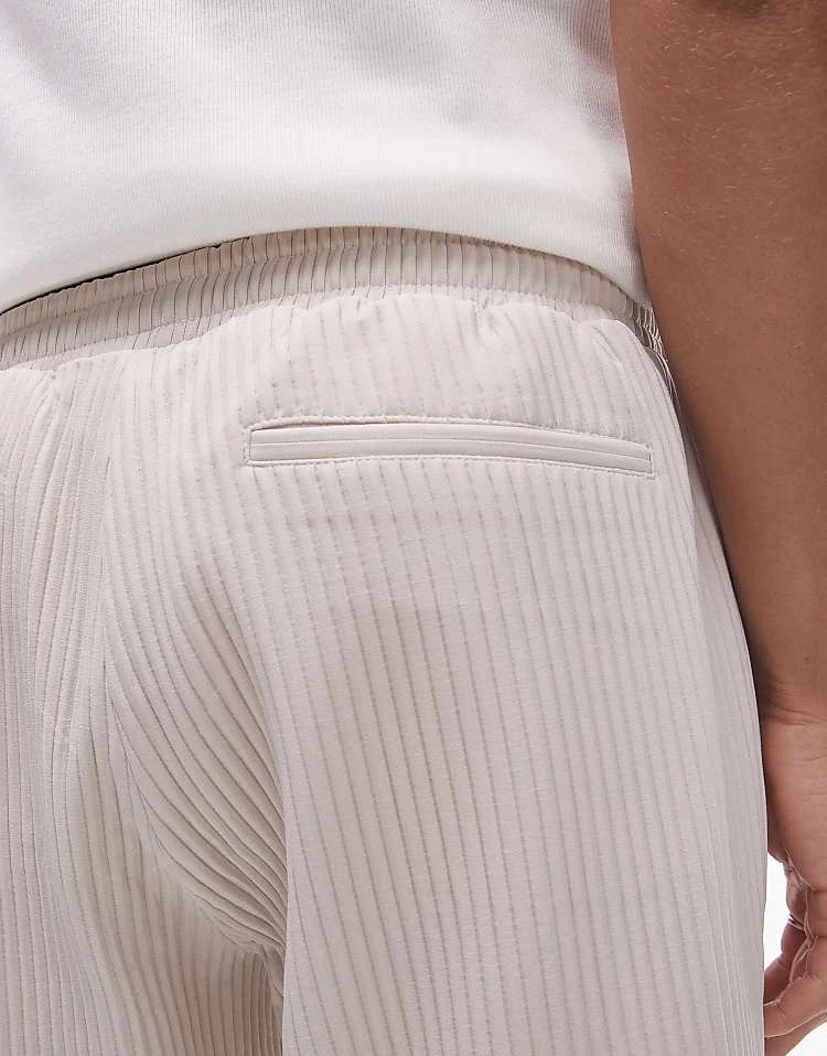 Topman Plisse Shorts In Grey For Men 7 Topman Plisse Shorts In Grey For Men - Image 5