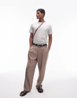 Topman Regular Fit T-shirt In Ecru For Men -Daily Wardrobe Shop 206231600 1 ecru 1