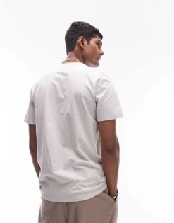 Topman Regular Fit T-shirt In Ecru For Men -Daily Wardrobe Shop 206231600 4