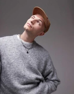 Topman Relaxed Fit Jumper In Grey Marl For Men -Daily Wardrobe Shop 206252484 1 grey 1