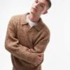 Topman Relaxed Open Collar Jumper In Oatmeal For Men -Daily Wardrobe Shop 206252532 1 oatmeal