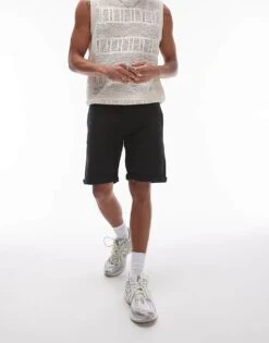 Topman Skinny Chino Shorts In Black For Men 13 Topman Skinny Chino Shorts In Black For Men -Daily Wardrobe Shop 206300649 1 black 1