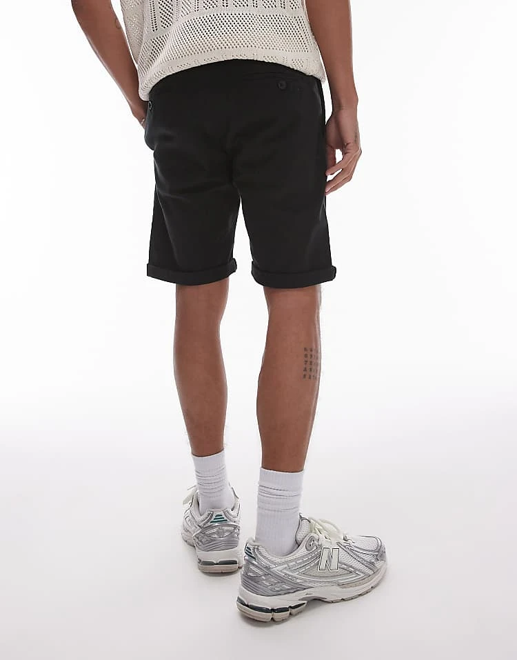 Topman Skinny Chino Shorts In Black For Men 5 Topman Skinny Chino Shorts In Black For Men - Image 3