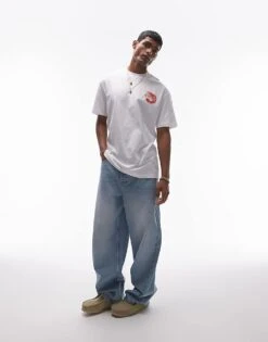 Topman Oversize Fit T-shirt With Fruit Print In White For Men 9 Topman Oversize Fit T-shirt With Fruit Print In White For Men -Daily Wardrobe Shop 206345012 3