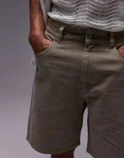 Topman Relaxed Short In Stone For Men -Daily Wardrobe Shop 206347730 3