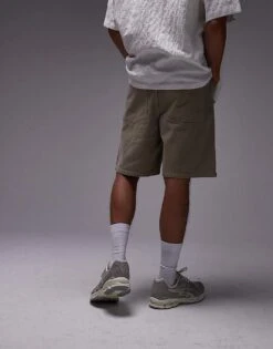 Topman Relaxed Short In Stone For Men -Daily Wardrobe Shop 206347730 5