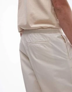 Topman Wide Leg Trousers In Ecru For Men 11 Topman Wide Leg Trousers In Ecru For Men -Daily Wardrobe Shop 206347779 4