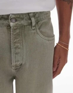 Topman Straight Twill Trousers In Khaki For Men 12 Topman Straight Twill Trousers In Khaki For Men -Daily Wardrobe Shop 206347787 5