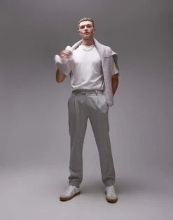 Topman Wool Mix Suit In Grey -Daily Wardrobe Shop 206350991 1 lightgrey