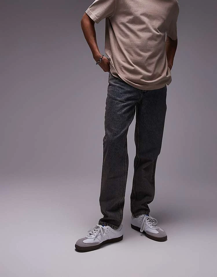 Topman Taper Jeans In Tinted Blue For Men 3 Topman Taper Jeans In Tinted Blue For Men
