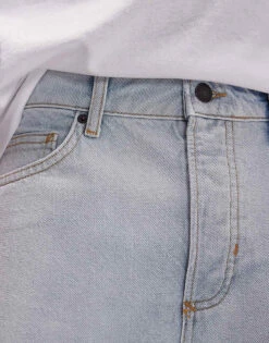 Topman Straight Jeans In Bleach Wash For Men Blue -Daily Wardrobe Shop 206358015 5