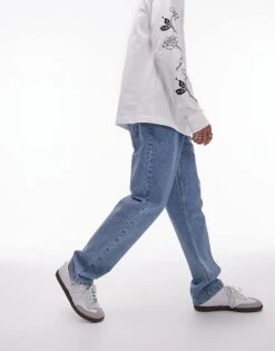 Topman Straight Jeans In Light Blue For Men -Daily Wardrobe Shop 206358112 1 blue 1