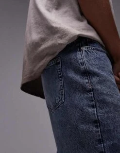 Topman Straight Jeans In Dark Blue For Men -Daily Wardrobe Shop 206358120 5