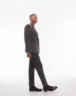 Topman Cord Suit In Charcoal -Daily Wardrobe Shop 206403023 1 charcoal