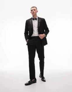 Topman Slim Tux In Black 9 Topman Slim Tux In Black -Daily Wardrobe Shop 206415228 1 black