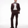 Topman Premium Slim Tux Suit Trouser In Burgundy For Men -Daily Wardrobe Shop 206415244 1 burgundy